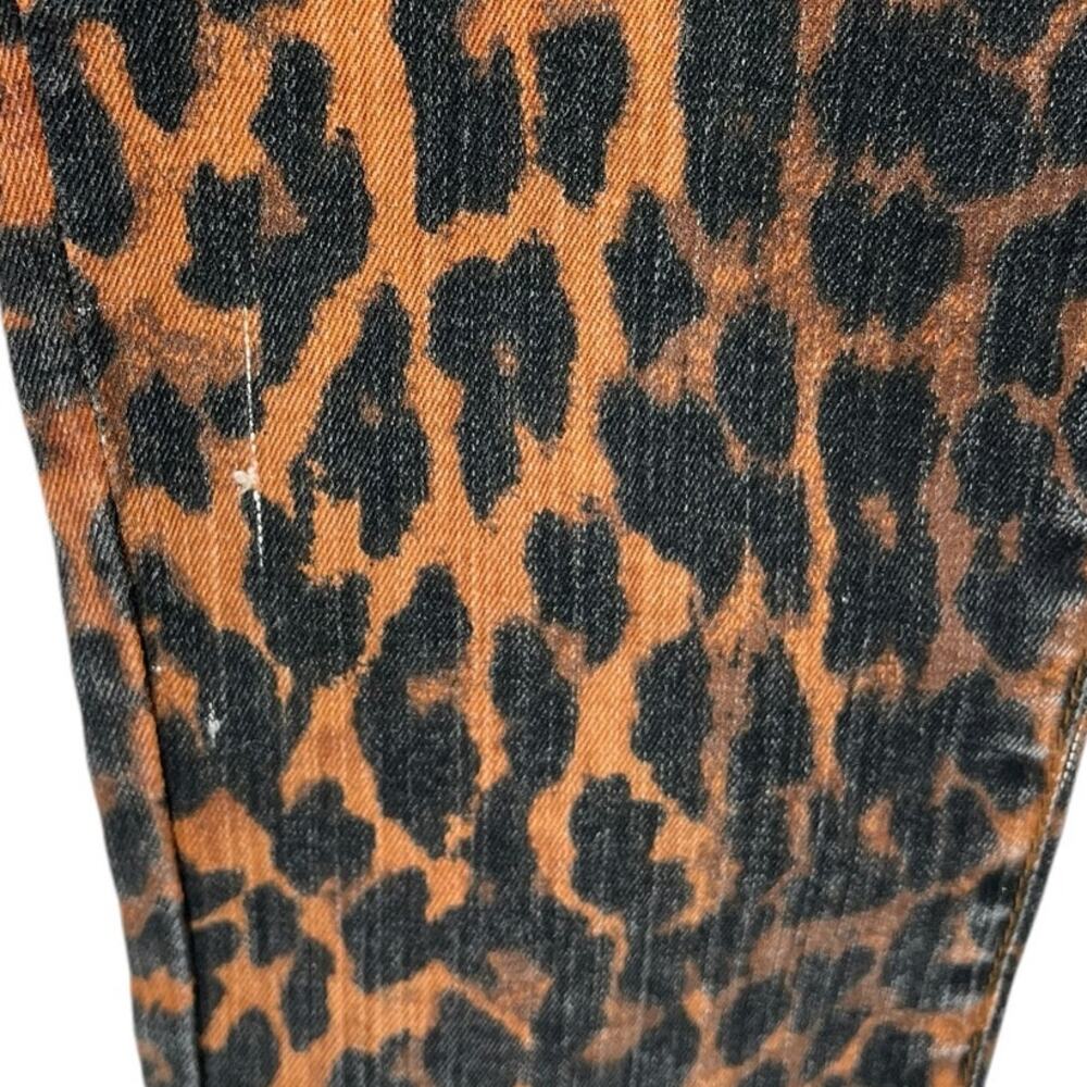 Leopard Print Skinny Jeans - Brown/Black - Picture 7 of 8